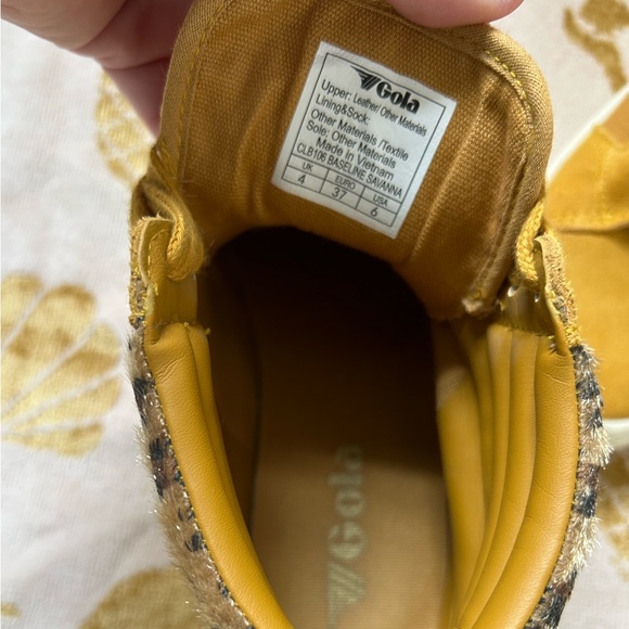 Women’s GOLA - Savannah High Top Sneaker - Mustard w/ Leopard - Size 6 (euro 37) - Picture 5 of 6